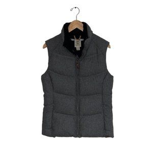 Timberland Wool Puffer Vest Women's‎ Size Medium Grey Down-Filled Sleeveless